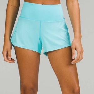 Lululemon shorts speed up high rise 2.5 electro teal (discontinued)